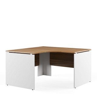 Стол симметричный эргономичный левый 140x140 с боковиной 80 Tess Wood