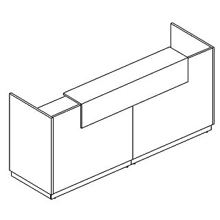 Стойка ресепшн прямая А4 9834-2