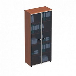 Шкаф для документов со стеклянными высокими дверьми в рамке ФС 780 Матрица