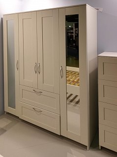 Шкаф комбинированный 4 двери и 2 (с 2 зеркалами) СИРИУС