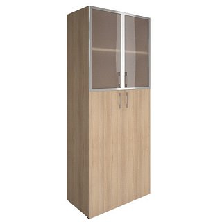 Шкаф высокий широкий LT-ST 1.7R white/black YALTA