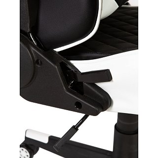Кресло офисное Lotus ONE черно - белая экокожа/ пластиковая крестовина