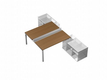 Рабочая станция (2х160) с ProSystem на 2-х опорных тумбах левой-правой (БЕЗ ТУМБ)
