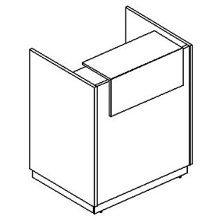 Стойка ресепшн прямая А4 9830